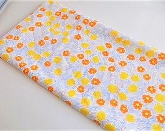 Vintage Polyester Floral Fabric
