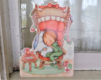 FREE SHIPPING Vintage Precious Moments Christmas Cut Out Decoration Hallmark