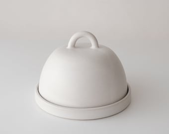 Butter Dish - Matte White