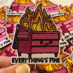 Dumpster Fire Patch Patches Hat Patches Iron On Patch Embroidered Patch Embroidered Patches Embroidery Patches Jacket Patches Funny Patches