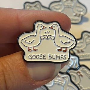 Goose Bumps Pins Enamel Pins Enamel Pin Backpack Pins Gift For Him Enamel Pins Funny Pin Cute Enamel Pin Funny Enamel Pin Gifts Goose Pin