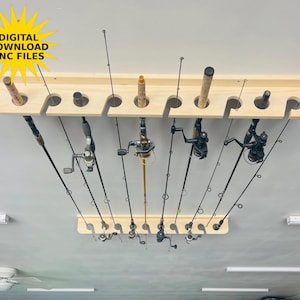 Angelrutenhalter CNC Muster | Vetric VCarve, SVG-Dateien (Digitaler Download)