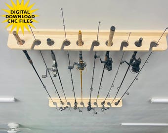 Fishing Rod Holder CNC Pattern | Vetric VCarve, SVG Files (Digital Download)