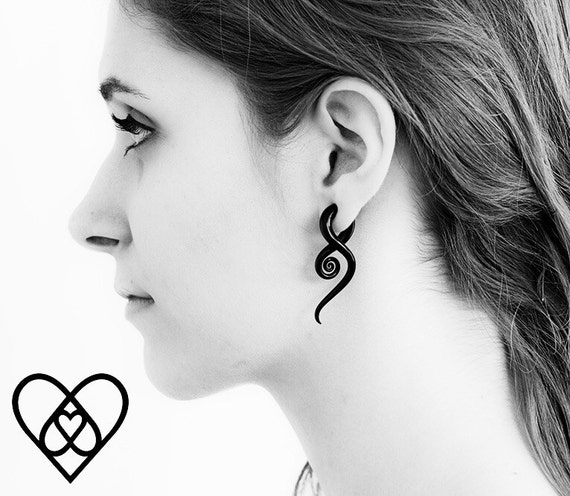 Made to Order 8G 0G Squid Ink Mini Squids Glass Body Jewelry for