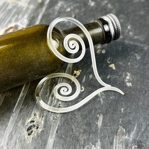 12G |Clear Seaglass | Spiral Snakes | Gauged Glass Body Jewelry for Stretched Piercings by Glassheart
