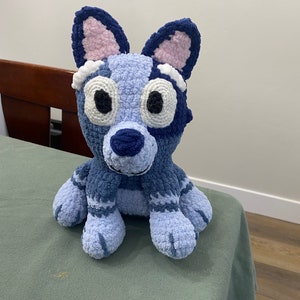 Blue Heeler Cousin Crocheted Plushie Blue Heeler Toy Crocheted Stuffed Animal Blue Dog Toy Amigurumi Toy Crocheted Toy Blue Heeler Plushie
