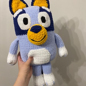 Jumbo Blue Heeler Crocheted Plushie Blue Heeler Toy giant Crocheted Stuffed Animal Blue Dog Toy Amigurumi Toy Toddler Crocheted Toy Big Blue
