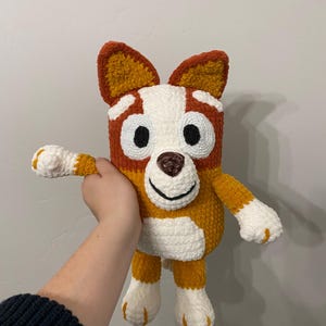 Jumbo Red Heeler Crocheted Plushie Red Heeler Toy giant Crocheted Stuffed Animal Blue Dog Toy Amigurumi Toy Toddler Crocheted Toy Big Red