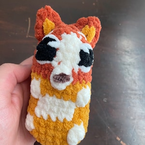 Mini Red Heeler Plushie: Crocheted Stuffed Toy