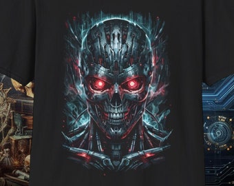 Cybernetic Enforcer | black cyber goth shirt | cybernetic | bella canvas 6004 | gildan 64000