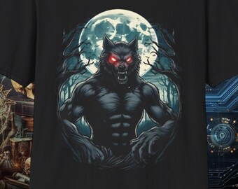 Lunar Guardian | black goth shirt | horror t-shirt | bella canvas 6004 | gildan 64000