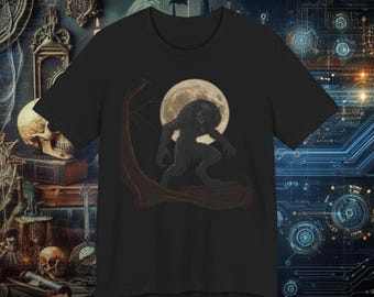 Blood Moon Stalker Tee | Werewolf Horror Shirt | Gothic Dark Fantasy Streetwear