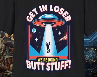 Saucer Shenanigans | black ufo shirt | ufo sighting | bella canvas 6004 | gildan 64000