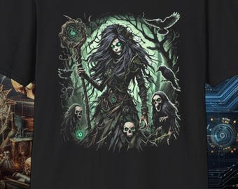 Dark Enchantress | black dnd shirt | dungeons and dragons t-shirt | horror shirt | table-top gaming | bella canvas 6004 | gildan 64000