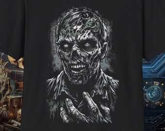 The Undead Gaze | black zombie shirt | scary horror t-shirt | halloween | bella canvas 6004 | gildan 64000