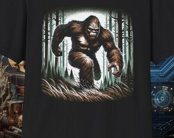 Sasquatch's Domain | black horror shirt | goth t-shirt | bella canvas 6004 | gildan 64000