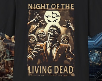 Night of the Living Dead | zombie movie shirt | black goth shirt | horror t-shirt | halloween | bella canvas 6004 | gildan 64000