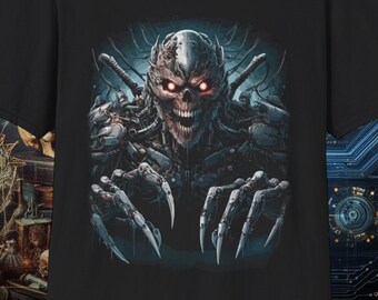 Cybernetic Terror | black cyber goth shirt | cybernetic | bella canvas 6004 | gildan 64000