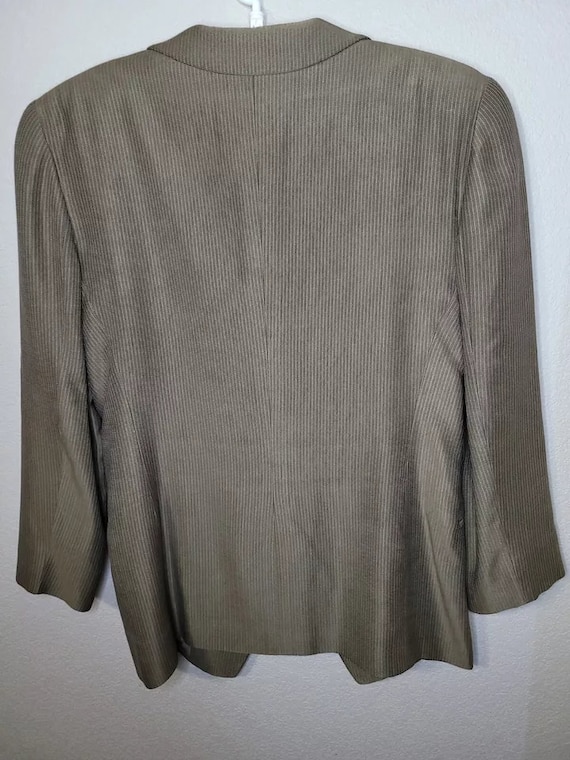 Women's Vintage Giorgio Armani brown silk Blazer … - image 2