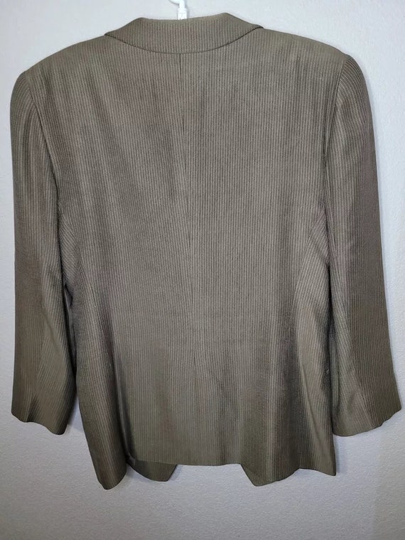 Women's Vintage Giorgio Armani brown silk Blazer … - image 7