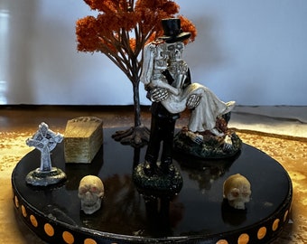 Skeleton Bride and Groom #2 Wedding Cake Topper