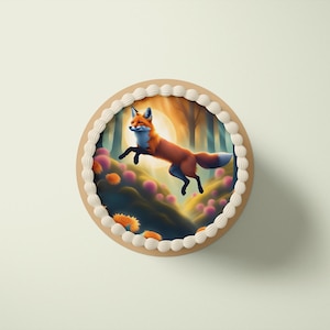 Tortenaufleger aus Fondant und Esspapier - Fuchs - Mo1