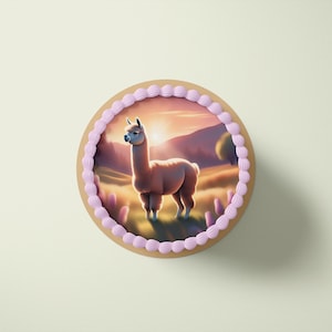Tortenaufleger aus Fondant und Esspapier - Alpaka - Mo1