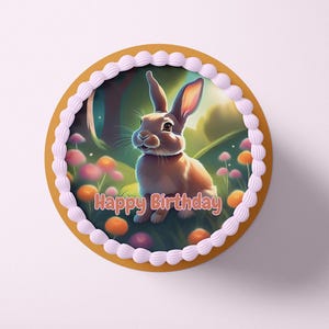 Tortenaufleger aus Fondant und Esspapier - Hase - Mo4