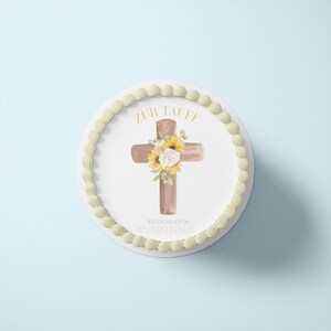 PERSONALISIERBAR - Tortenaufleger aus Fondant und Esspapier - Taufe - Mo2