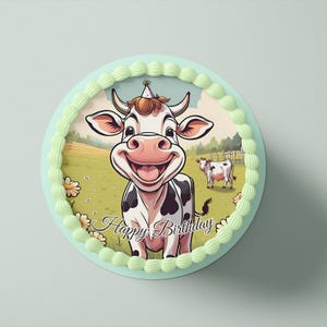 Tortenaufleger aus Fondant und Esspapier - Kuh- Mo1