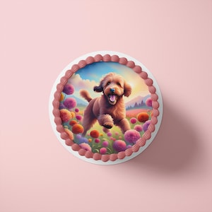 Tortenaufleger aus Fondant und Esspapier - Hunde - Mo4