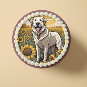 Tortenaufleger aus Fondant und Esspapier - Hunde - Mo2