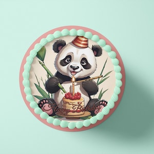 Tortenaufleger aus Fondant und Esspapier - Panda - Mo1