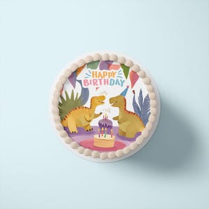 Tortenaufleger aus Fondant und Esspapier - Dinos- Mo1
