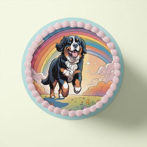 Tortenaufleger aus Fondant und Esspapier - Hunde - Mo1