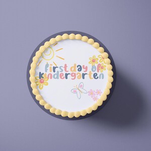 Tortenaufleger aus Fondant und Esspapier - First Day Of Kindergarten - Mo1