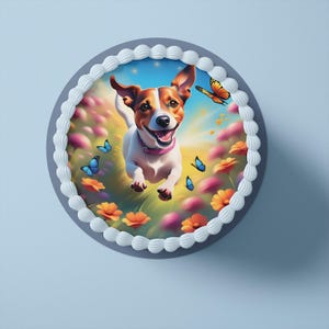 Tortenaufleger aus Fondant und Esspapier - Hunde - Mo3