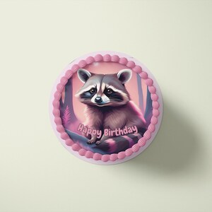 Tortenaufleger aus Fondant und Esspapier - Waschbär - Mo4