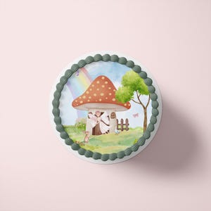 Tortenaufleger aus Fondant und Esspapier - Cottagecore - Mo1