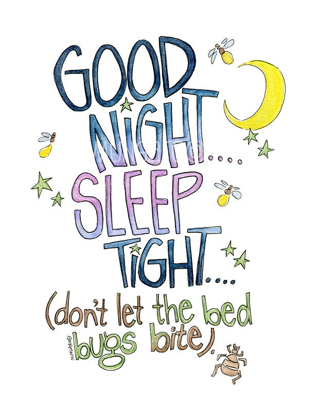 Good Night Sleep Tight Don't Let the Bed Bugs Bite Etsy