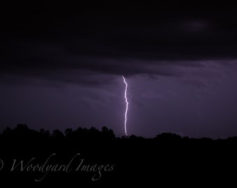 Lightning Storm Photography- Dramatic Sky Wall Art, Electric Weather Photo Print, Bold Home Decor