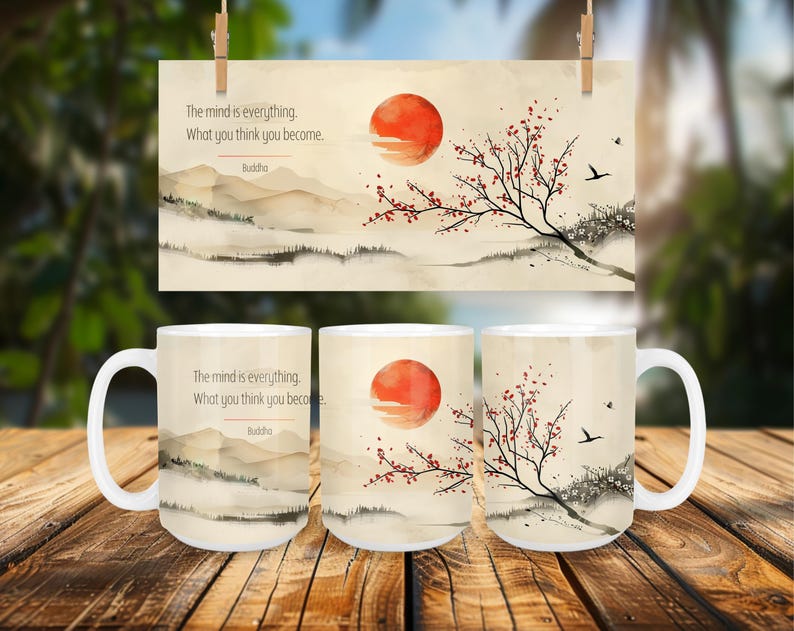Explore serenity with our Buddha mug collection. Perfect for yoga lovers, these spiritual mugs merge mindfulness with your coffee ritual. Ideal for a calming start to any day.