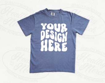 Comfort Colors Pigment-Dyed Short Sleeve Shirt – 6.1 Oz Ringspun Cotton Tee, Blue Jean, X-Large