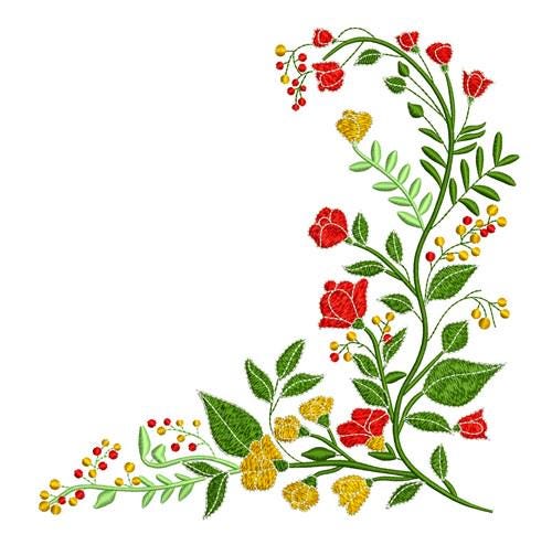 Beautiful Corners (9 Designs) - Machine Embroidery Bundle, Floral ...