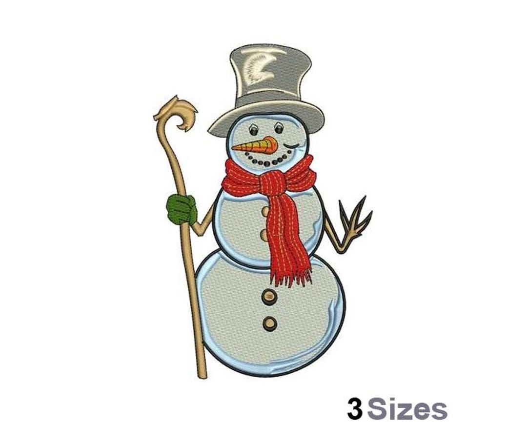 Snowman - Machine Embroidery Design - 3 Sizes - Etsy