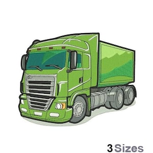 Semi Truck - Machine Embroidery Design - 3 Sizes