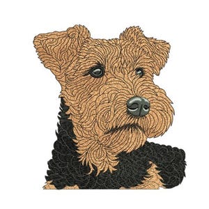 Welsh Terrier - Machine Embroidery Design - 3 Sizes