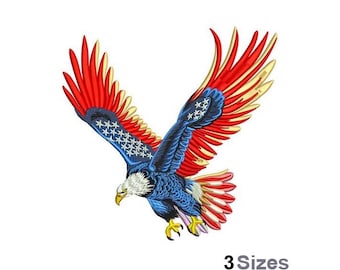 American Eagle - Machine Embroidery Design - 3 Sizes