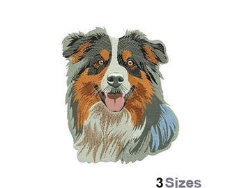 Australian Shepherd - Stickdatei für die Stickmaschine - in 3 Größen