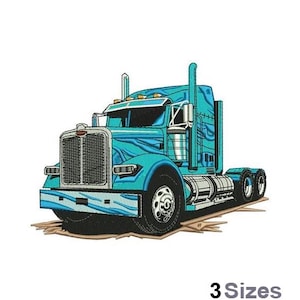 Semi Truck - Machine Embroidery Design - 3 Sizes